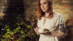 Woman tattoos freckles redheads suicide girls Anna Lee