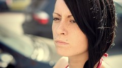 Woman tattoos lingerie freckles boobs Russians Bantik Boy