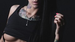 Woman tattoos lingerie freckles models boobs Russians Bantik 