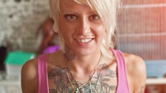 Woman tattoos lingerie models boobs Russians Bantik Boy