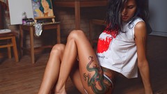 Woman tattoos models dragon tattoo Aleksandr Mavrin sonya 