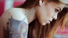 Woman tattoos piercings models arabella drummond