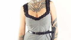 Woman tattoos piercings models Russians Teya Salat