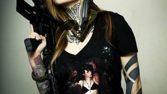 Woman tattoos piercings models Russians Teya Salat