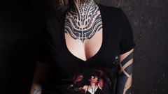 Woman tattoos piercings models Russians Teya Salat