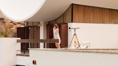 Woman telescope terrace Actress brunettes Spanish teen Maria 