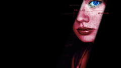 Woman text blue eyes