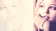 Woman thinking sunlight window