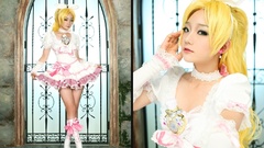 Woman tile blondes blue eyes cosplay miyuko