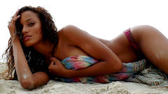 Woman topless Selita Ebanks