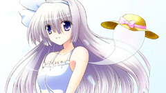 Woman touhou dress blue