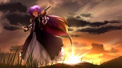 Woman touhou long hair