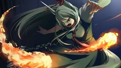 Woman touhou long hair