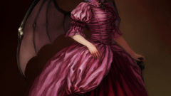 Woman touhou wings dress