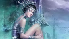 Woman tower black hair Yuehui Tang