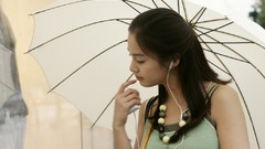 Woman Umbrellas asians models Korean Kim Tea Hee