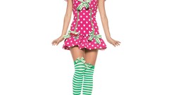 Woman uniforms cosplay standing