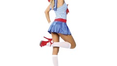 Woman uniforms cosplay standing