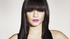 Woman vanessa hudgens brunettes straight bangs