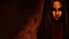 Woman video games orange