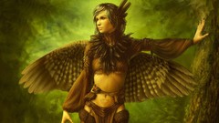 Woman video games wings