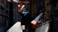 Woman violins brunettes violinist Lindsay Stirling