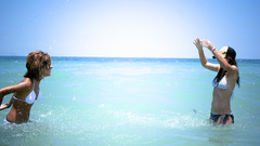 Woman water ocean bikini