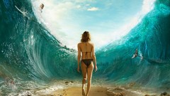 Woman water paintings swimsuits