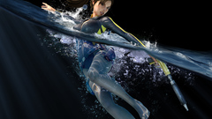 Woman water video games