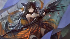 Woman weapons dress fighters gloves arrows action scarfs long 