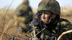 Woman weapons Guns Army soldiers military German blondes 