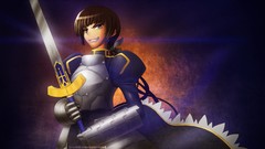 Woman weapons saber grunge Swords anime girls brunettes fate 