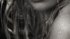 Woman wet monochrome blondes Juliane Raschke