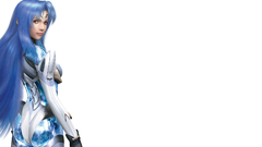 Woman white back suit