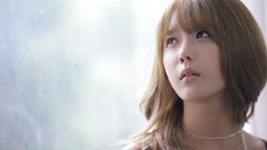 Woman white background asians short hair models Korean Heo Yun 