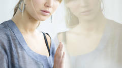 Woman white background blondes jennifer lawrence