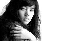 Woman white background Celebrity monochrome Actress asians long 