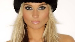 Woman white background faces blondes Amanda Harrington