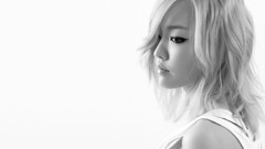 Woman white background faces monochrome blondes asians Younha