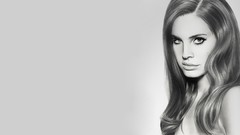 Woman white background lana del rey