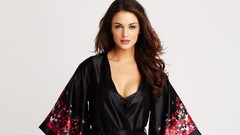 Woman white background lingerie brunettes models lauren budd La 