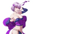 Woman white background red eyes short hair artwork Simple 