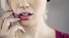 Woman white hair faces devon jade Aaron Tyree