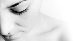 Woman white thoughts monochrome