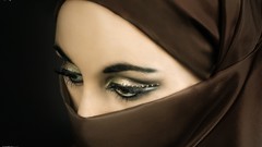 Woman widescreen Arab hijab