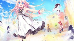 Woman wings dress Jewelry white hair bracelets smiling long 