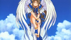 Woman wings goddess bracelets long hair anime girls closed eyes 