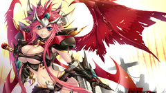 Woman wings red demons