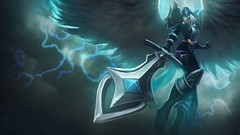 Woman wings Swords angels League of Legends kayle