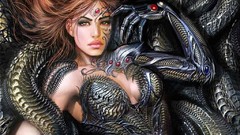 Woman witchblade mechanical creature